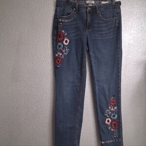 Vintage America Bestie Jean With Embroidery  Size 6